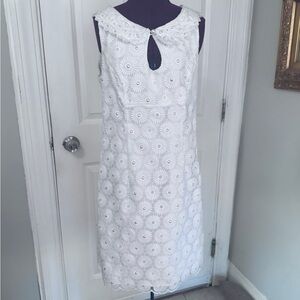 Lilly Pulitzer White Floral Midi Dress